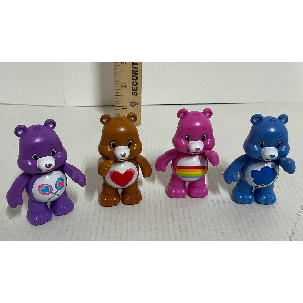Care Bears Mini Figures Set Cheer Grumpy Share Tenderheart 3 Inch Cake Toppers